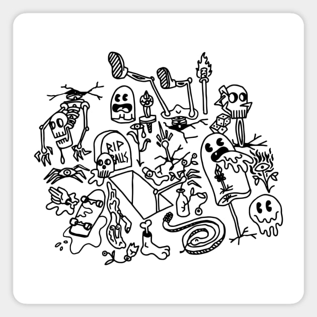 Grave Party Magnet by Brian_John_Park